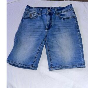 US Polo Assn Kids‎ Denim Shorts Blue Size 12 Distressed Summer Casual